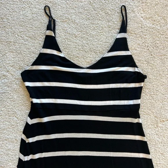 STRIPED MAXI DRESS - Picture 8 of 9